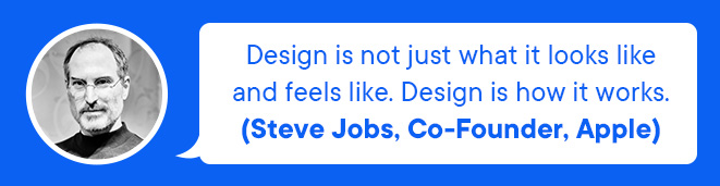 Steve Jobes quote about design